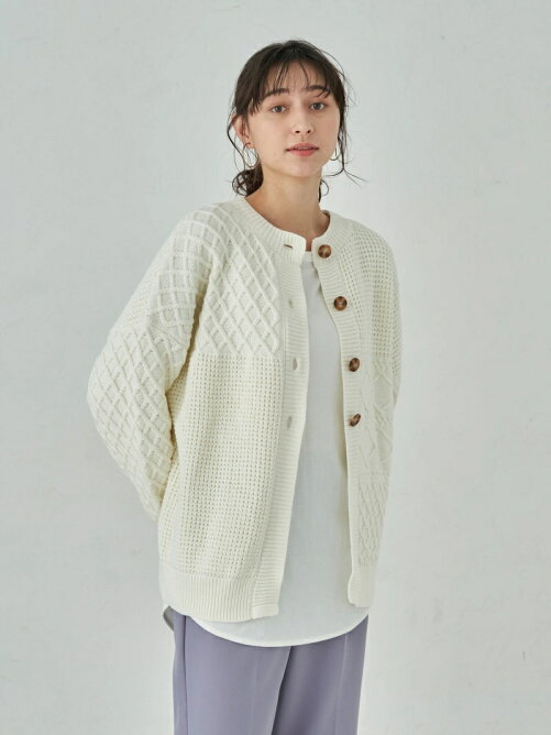 Earth Music Ecology Web限定 2wayパッチワークニットカーディガン Rakuten Fashion 楽天ファッション 旧楽天ブランドアベニュー Cn8177