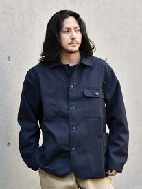 【SALE／40%OFF】SHIPS SHIPS: MADE IN USA LAPD ウールサージ カバー ブルゾン シップス ジャケット・アウター カバーオール・ワークジャケット ネイビー【送料無料】