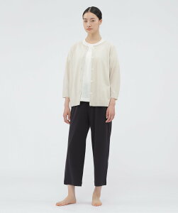 MARGARET HOWELL PLATED LINEN COTTON TROUSERS }[KbgEnEG pc ̑̃pc ubNyz