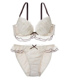 【SALE／20%OFF】PEACH JOHN 【選べるデザイン!谷間のある盛り胸をメイク】盛り胸メイクレースブラセット ピーチ・ジョン インナー・ルームウェア ブラ＆ショーツセット ホワイト グレー ピンク ブラウン