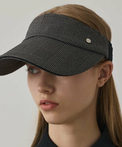 ESQUISEGOLF GLEN CHECK CURVE VISOR �G�X�L�[�X�S���t �X�q �T���o�C�U�[ �u���E�� �O���[�y���������z