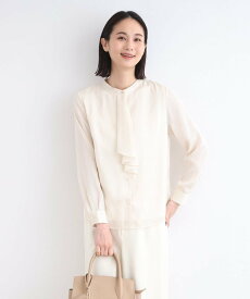 【SALE／37%OFF】INDIVI 【洗える/通勤・セレモニー】シアーストライプブラウス インディヴィ トップス シャツ・ブラウス ホワイト ベージュ ピンク ネイビー ブルー【送料無料】