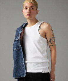 Calvin Klein Jeans (M)【公式ショップ】 カルバンクライン ウーブン タブタンクトップ Calvin Klein Jeans J325302 カルバン・クライン トップス ノースリーブ・タンクトップ ホワイト【送料無料】