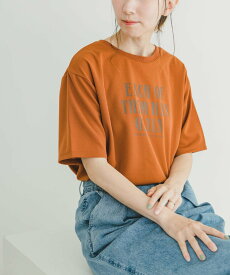 URBAN RESEARCH ITEMS カットジョーゼットロゴフレンチTシャツ アーバンリサーチアイテムズ トップス カットソー・Tシャツ ホワイト グレー オレンジ【送料無料】