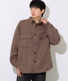 【SALE／60%OFF】BEAMS HEART MEN ポリネップ CPO シャツ ビームス アウトレット トップス シャツ・ブラウス ベージュ ブラウン