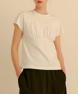 kiehtova kiehtova/BREEZE COTTON BUSTIER TEE/�u���[�Y �R�b�g�� �r�X�`�F�e�B�[ KTWR36 �Z�b�g�A�b�v�Z�u�� �g�b�v�X �J�b�g�\�[�ET�V���c �u���b�N �z���C�g�y���������z
