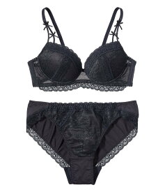 【SALE／20%OFF】PEACH JOHN 【ノンワイヤー】ほど良いボリューム感.谷間メイクレースノンワイヤーブラセット ピーチ・ジョン インナー・ルームウェア ブラ＆ショーツセット ブルー ホワイト ブラック ピンク グレー