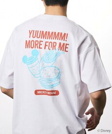 【SALE／10%OFF】FREAK'S STORE DISNEY/ディズニー ミッキーマウス/別注 クルーネック プリントスウェット/FOOD 【限定展開】 フリークスストア トップス カットソー・Tシャツ ブラック ピンク ホワイト グレー【送料無料】