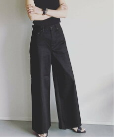 VERMEIL par iena 【woadblue * エディター坪田あさみ】WIDE PANTS(ブラック) ヴェルメイユ パー イエナ パンツ ジーンズ・デニムパンツ ブラック【送料無料】