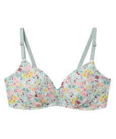 【SALE／40%OFF】une nana cool 【ノンワイヤーブラ】MADE WITH LIBERTY FABRIC 364シンプル ウンナナクール インナー・ルームウェア ブラジャー ホワイト パープル グリーン ネイビー