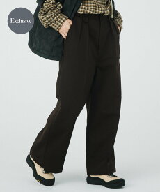 【SALE／70%OFF】EKAL 『別注』Dickies×EKAL ワイドトラウザー アーバンリサーチドアーズ パンツ その他のパンツ ブラック ブラウン【送料無料】