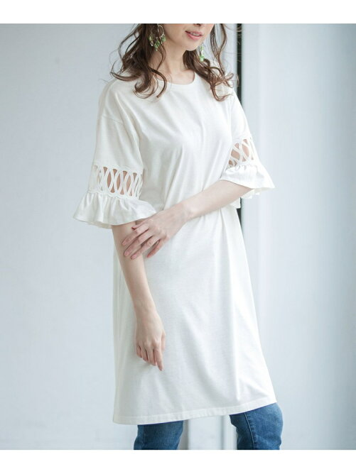 Ranan 袖レース切替チュニックワンピース Rakuten Fashion 楽天ファッション 旧楽天ブランドアベニュー An3180