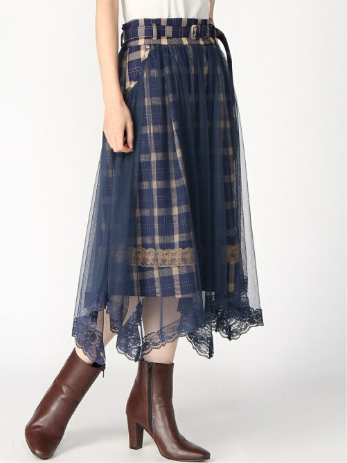 Axes Femme W チェック チュールスカート Rakuten Fashion 楽天ファッション 旧楽天ブランドアベニュー Bq4180