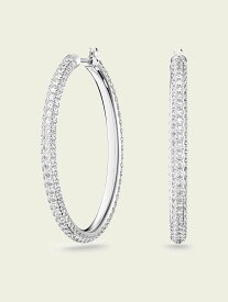 SWAROVSKI 【公式】【スワロフスキー】Dextera フープピアス, パヴェ, 大 スワロフスキー アクセサリー・腕時計 ピアス ホワイト【送料無料】