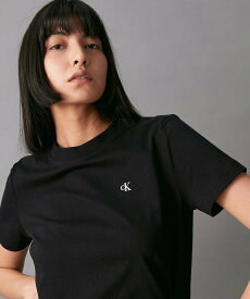 Calvin Klein Jeans (W)【公式ショップ】 カルバンクライン クラシックスリムTシャツ Calvin Klein Jeans 40WH105 カルバン・クライン トップス カットソー・Tシャツ ブラック ホワイト【送料無料】
