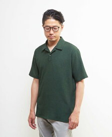 【SALE／30%OFF】MEN'S MELROSE テクスチャーメッシュスキッパーポロシャツ メンズメルローズ トップス シャツ・ブラウス ブラウン ブラック グリーン【送料無料】