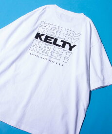 GLOSTER 【限定展開】【KELTY×GLOSTER】別注 バックタイポロゴプリントTシャツ ワンポイントワッペン フレディ アンド グロスター トップス カットソー・Tシャツ ホワイト グレー ブラック【送料無料】