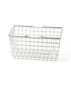 LAKOLE ワイヤーバスケットハンドル(M) ラコレ インテリア・生活雑貨 収納用品・棚・ラック シルバー