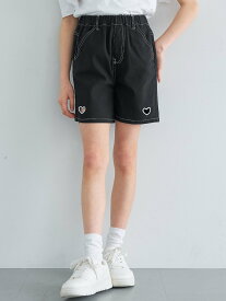 coca キッズ ハート刺繍ショートパンツ コカ パンツ キュロット ブルー ブラック