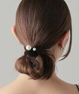 【SALE／27%OFF】ciite' 2パール ヘアゴム シーテ ヘアアクセサリー ヘアゴム ベージュ ブラウン ブラック