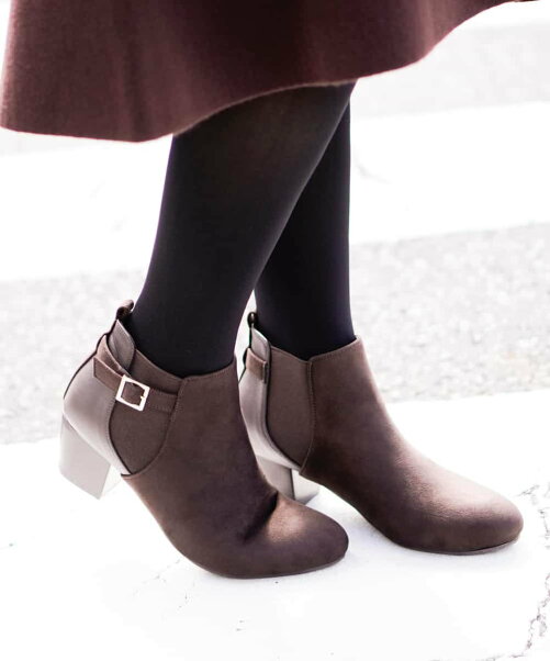 A V V サイドゴアベルトショートブーツ Web限定サイズ Rakuten