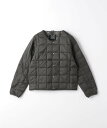 UNITED ARROWS green label relaxing ＜TAION＞ベーシック クルーネックボタン インナーダウンジャケット / キッズ 150cm ユナイテッドアローズ グリーンレーベルリラクシング ジャケット・アウター ダウンジャケット・ダウンベスト イエロー ブラック グレー【送料無料】
