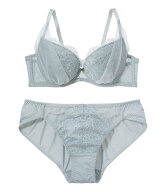 PEACH JOHN 【WEB限定】サイドチュールレースブラジャー&ショーツセットなちゅこれ ピーチ・ジョン イン…