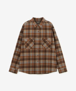 Bshop PENDLETON �b���ʒ��� ���M�����[�J���[ �`�F�b�N�V���c MEN �r�V���b�v �g�b�v�X �V���c�E�u���E�X �O���[ �I�����W �u���E���y���������z