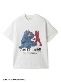 SESAME STREET MARKET 【UNISEX】フォトプリントTシャツ セサミストリートマーケット トップス その他のトップス レッド【送料無料】