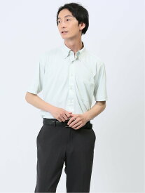 【SALE／10%OFF】m.f.editorial Biz クールパス ボタンダウン半袖 ビズシャツ タカキュー スーツ・フォーマル Yシャツ・カッターシャツ グリーン【送料無料】