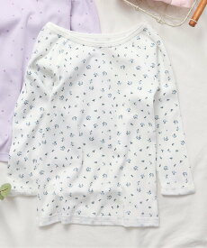 apres les cours GIRLSスムース深あき長袖肌着 エフオーオンラインストア インナー・ルームウェア その他のインナー・ルームウェア ホワイト パープル ピンク