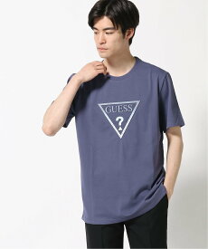 GUESS (M)Denim Emboss Triangle Tee ゲス トップス カットソー・Tシャツ パープル ブラック ホワイト グレー【送料無料】