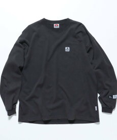 BEN DAVIS / WHITE LABEL 【BEN DAVIS(ベンデイビス)】 WASHED LS LABEL TEE(WIDE) / ストーンウォッシュ ピスネーム ロンT 長袖 ビッグシルエット ナバル トップス カットソー・Tシャツ ブラック ホワイト グリーン ネイビー パープル【送料無料】