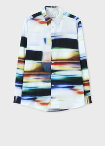 �ySALE�^20%OFF�zPS Paul Smith Motion Blur �v�����g�V���c �|�[���E�X�~�X �g�b�v�X �V���c�E�u���E�X �z���C�g �l�C�r�[�y���������z