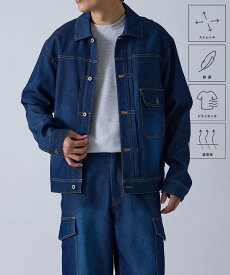 j.n.r.d チルジーンズブルゾン/セットアップ対応/軽量 ジュン スタンダード ピックス ジャケット・アウター ブルゾン・ジャンパー ネイビー ブルー【送料無料】