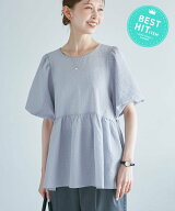 ROPE' PICNIC 【ベストヒット】細見えバルーンペプラムブラウス ロペピクニック トップス シャツ・ブラウ…
