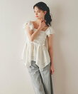 エンブレムエンブロイダリーカットワイドパンツ