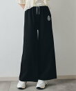 エンブレムエンブロイダリーカットワイドパンツ