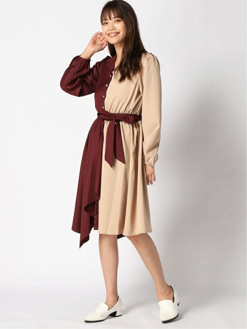 Axes Femme W バイカラーアシメワンピース Rakuten Fashion 楽天ファッション 旧楽天ブランドアベニュー Bn5185