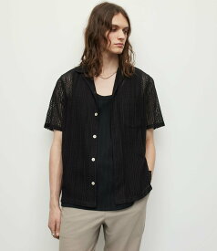 【SALE／50%OFF】ALLSAINTS (M)CALA SS SHIRT オールセインツ トップス カーディガン ブラック【送料無料】