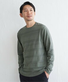 IKKA LOUNGE ランダムリップルボーダーロンT イッカ トップス カットソー・Tシャツ ネイビー ブラック グリーン ホワイト