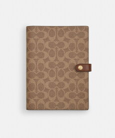 COACH OUTLET 【公式】ノートブック・シグネチャー キャンバス コーチ　アウトレット 文房具 手帳・メモ帳 ブラウン【送料無料】