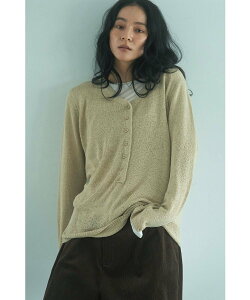 marjour NUANCE OVERSIZED HENRY KNIT �}�[�W���[�� �g�b�v�X �j�b�g �x�[�W�� �O���[�y���������z