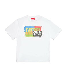 【SALE／63%OFF】DIESEL DIESEL(ディーゼル)Kids & Junior ブランドロゴ半袖Tシャツカットソー シフォン トップス カットソー・Tシャツ ブラック ホワイト【送料無料】