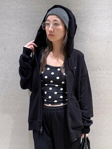 emmi �yNIKE�zStudio Fleece Lightweight Women's Oversized Full-Zip Hoodie �G�~ �g�b�v�X �p�[�J�[�E�t�[�f�B�[ �u���b�N�y���������z