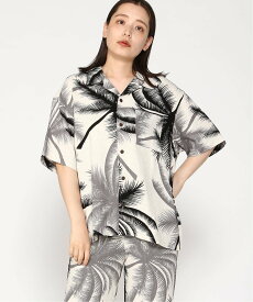 【SALE／40%OFF】ANTIBAL ANTIBAL/(W)レーヨン麻 総柄BIGシャツ フララニハワイ トップス シャツ・ブラウス グレー グリーン ブルー ネイビー カーキグリーン【送料無料】