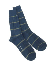 a.v.v 【ギフトにおすすめ】ボーダー柄ソックス アー・ヴェ・ヴェ 靴下・レッグウェア その他の靴下・レッグウェア パープル ネイビー