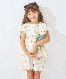 ever closet ワッフル パジャマ ルームウェア 半袖 上下セット 春夏 女の子 子供 子供服 エバークローゼット インナー・ルームウェア パジャマ ブルー グリーン ピンク パープル