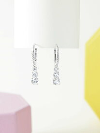 SWAROVSKI 【公式】【スワロフスキー】Attract Trilogy フープピアス, ラウンドカット, ホワイト, ロジウム・プレーティング スワロフスキー アクセサリー・腕時計 ピアス ホワイト【送料無料】