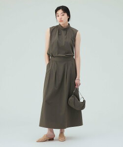 BEAMS HEART WOMEN �u���E�X �X�J�[�g �Z�b�g�A�b�v * �o�b�O(�Z�b�g�A�C�e��) 26SS �E�H�b�V���u�� ���s �r�[���X �n�[�g �����s�[�X�E�h���X �����s�[�X �O���[�� �x�[�W�� �u���b�N�y���������z